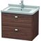 Duravit Waschtischunterbau BRIOSO Griffe chr 563x670x469mm nussbaum dunkel