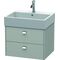 Duravit Waschtischunterbau BRIOSO Griffe chr 442x584x459mm betongrau matt