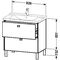 Duravit Waschtischunterbau BRIOSO Griffe Frontfarbe 691x820x479mm ta matt