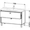 Duravit Waschtischunterbau BRIOSO Griffe chrom 691x1220x479mm taupe matt