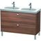 Duravit Waschtischunterbau BRIOSO Griffe chr 693x1170x469mm nussbaum natur