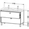 Duravit Waschtischunterbau BRIOSO Griffe Frontfarbe 693x1170x469mm we hgl