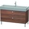 Duravit Waschtischunterbau BRIOSO Griffe chr 570x1184x459mm nussbaum natur