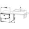 Duravit Konsolenunterschrank BRIOSO Griffe chrom 442x520x480mm weiß matt