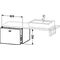 Duravit Konsolenunterschrank BRIOSO Griff chrom 442x620x550mm weiß matt