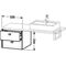 Duravit Konsolenunterschrank BRIOSO Griffe Frontfarbe 442x520x550mm ta matt