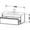 Duravit Waschtischunterbau KETHO 455x1000x410mm lichtblau matt