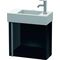 Duravit Waschtischunterbau VERO AIR 436x484x211mm Ans re schwarz hochglanz