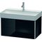 Duravit Waschtischunterbau XSQUARE 397x784x460mm schwarz hochglanz