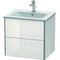 Duravit Waschtischunterbau XSQUARE 560x610x478mm weiß hochglanz
