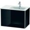 Duravit Waschtischunterbau XSQUARE 560x810x478mm Be re schwarz hochglanz
