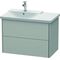 Duravit Waschtischunterbau XSQUARE Be links 565x810x473mm betongrau matt