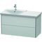 Duravit Waschtischunterbau XSQUARE Be links 565x1010x473mm weiß seidenmatt