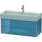 Duravit Waschtischunterbau XSQUARE 397x984x460mm stone blue hochglanz
