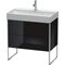 Duravit Waschtischunterbau XSQUARE 731x784x460mm schwarz hochglanz