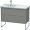 Duravit Waschtischunterbau XSQUARE Becken links 805x1010x473mm basalt matt