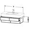 Duravit Waschtischunterbau VERO 446x800x298mm flannel grey hochglanz