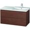 Duravit Waschtischunterbau L-CUBE 1020x481x555mm amerikanisch nussbaum