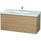 Duravit Waschtischunterbau L-CUBE 1220x481x555mm europäische eiche