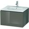 Duravit Waschtischunterbau L-CUBE 514x620x400mm flannel grey hochglanz