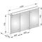 Keuco Spiegelschrank ROYAL L1 Vorb 1200x742x150mm si-gb-elo A++