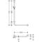 Hewi Winkelgriff SERIE 801 se 1100mm mit Brausehalter anthrazitgrau