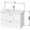 Duravit Waschtischunterbau XBASE 2 Schubkästen 560x800x458mm graphit matt