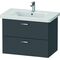 Duravit Waschtischunterbau XBASE 2 Schubkästen 560x730x448mm graphit matt