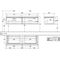 V&B Waschtischunterschrank LEGATO 1600x380x500mm Glossy White