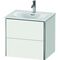 Duravit Waschtischunterbau XSQUARE 560x610x478mm 2 Schubk weiß seidenmatt