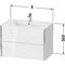 Duravit Waschtischunterbau XVIU 560x810x480mm Prof. sw ma weiß hochglanz