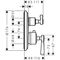 Thermostat AXOR MONTREUX UP m Abstellventil u HGri brushed bronze
