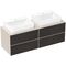 HG Waschtischunterschrank Xevolos E 1570x555x550mm Ko beige ma Fr Ei deunkel