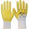 Handschuhe 03405 Gr.8 weiß/gelb PES m.Nitril EN 388 PSA II 12 NITRAS - VPE: 12