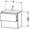 Duravit Waschtischunterbau L-CUBE 620x391mm 2 Schubk we hgl La ES Ah mitte
