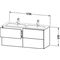 Duravit Waschtischunterbau L-CUBE 1290x481mm 4 Schubk we hgl La ES NB re