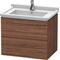 Duravit Waschtischunterbau L-CUBE 670x469mm 2 Schubk we hgl La ES Ah mitte