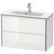 Duravit Waschtischunterbau XSQUARE 810x560x388mm 2 Schubk we hgl ES Ah Mi.