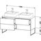 Duravit Waschtischunterbau XSQUARE 1400x778x548mm 4 Au we sdm ES Ah beids