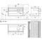 V&B Waschtischunterschrank COLLARO 100x54,8x50cm WT re m LED-B. Glossy Grey