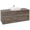 V&B Waschtischunterschrank COLLARO 140x54,8x50cm WT mttg m LED-B. Stone Oak