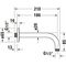 Duravit Brausearm rd Ros 210mm Anschlussgröße DN 15 chrom