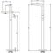 V&B Einhand-Wannenbatterie ANTAO Standmontage, 155x880x240mm chrom