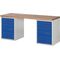 Werkbank Ser.BK 650 B2000xT700xH840mm Buche lichtgrau enzianblau 12Schubl.PROMAT