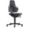 Arbeitsdrehstuhl Nexxit Rl.Kunstlederpolster schwarz Griff blau 450-600mm BIMOS
