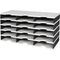 Sortierablage Trio 15 Fächer H363xB723xT331mm Polystyrol grau/schwarz STYRO