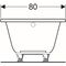 Geberit Rechteckbadewanne RENOVA 1800x800mm weiß