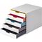 DURABLE Schubladenbox VARICOLOR MIX 5 762527 5Fächer grau/farbig