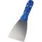 Malerspachtel B.80mm hochglanz-poliert Ku.flachoval,blau VA rostfr.
