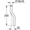 Grohe Urinalspülrohr d= 18mm 200mm Kröpfung 30mm chr